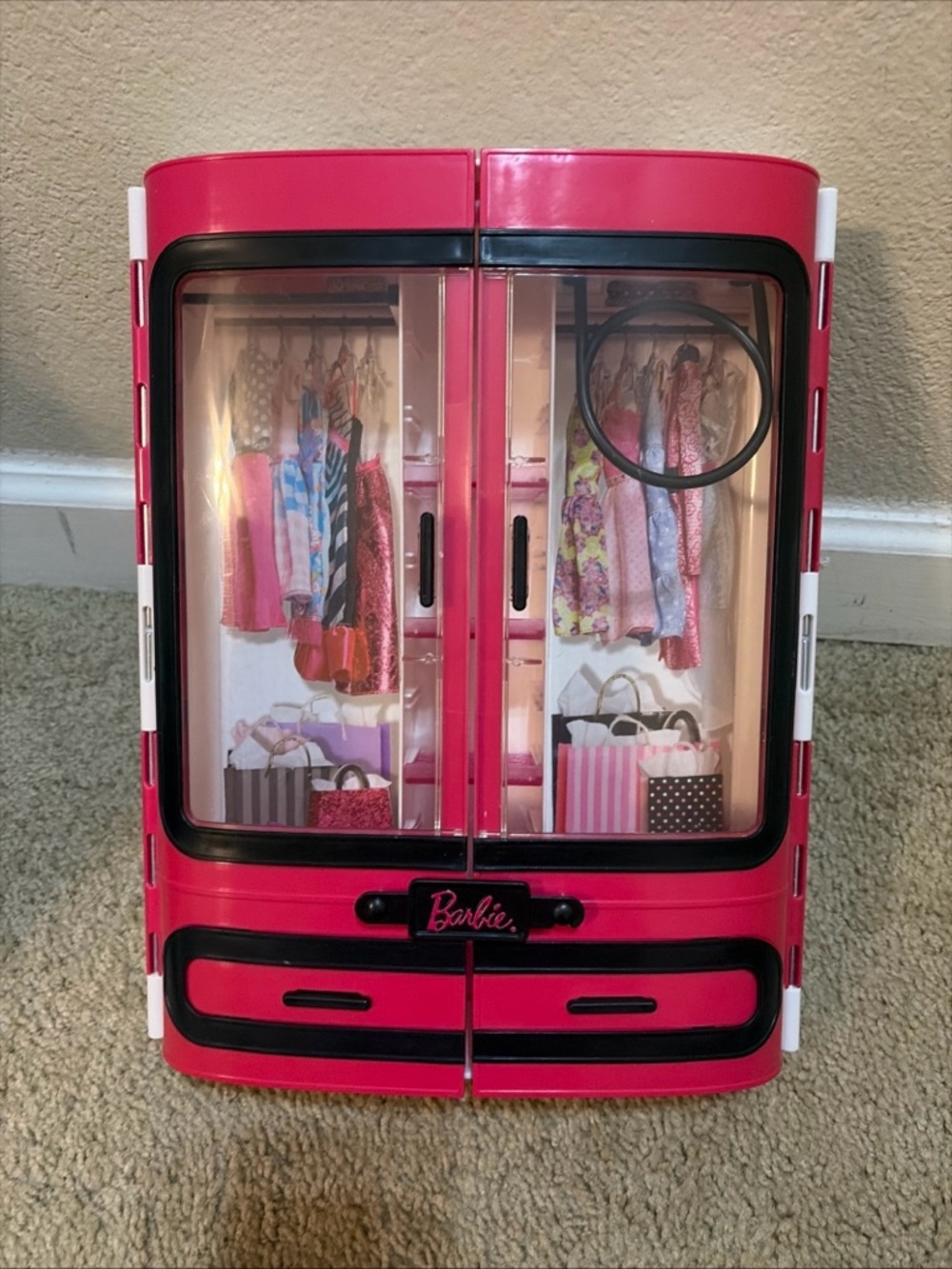 Barbie Pink and Black Fashion Closet Playset